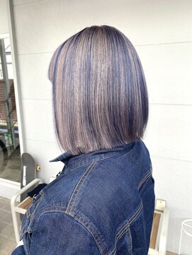 ラニヘアサロン(lani hair salon) ミルクティーシルバー&ブルー