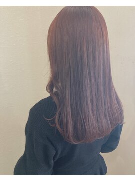 モルニ(MORNI) チェリーレッド_マロンベージュ Aラインボブ かきあげ