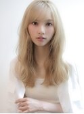 《Agu hair》ハイトーン×柔らか質感ウェーブ