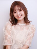 スピガ(SPIGA)&nbsp;小顔見えミディアムヘア◆外はねナチュラルブラウン