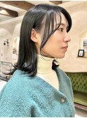 モテ髪ボブ/ミディアムボブ/アッシュ/外はね/黒髪20代30代40代