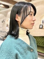 モテ髪ボブ/ミディアムボブ/アッシュ/外はね/黒髪20代30代40代