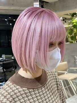 サンクプロジェクト(cinq PROJECT) ダブルカラーミルクティーピンクベージュカラーハイトーンカラー