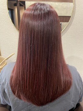 穀雨(Kokuu) ロング×ツヤ系ピンクカラー