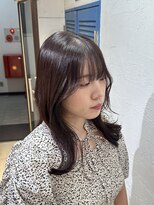 ブリーチなしイルミナピンクブラウンカラー池袋