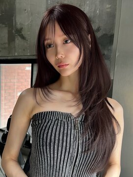 サイン 表参道(SIGN) 韓国ヘアグレージュカラーブリーチ無し髪質改善イヤリングカラー