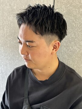 ニアウ 太田店(Niau) ボックスショートツイストスパイラルパーマ波巻きスパイラル眉毛