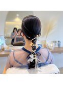 ヘアアレンジ×編みおろし#桂