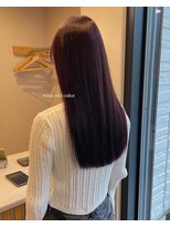 シュプール(SPUR)&nbsp;美シルエット髪質改善ツヤ髪ロングヘア×大人可愛いワインレッド