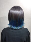 20代30代40代ダブルカラー透明感毛先パーマ肩ライン外ハネ