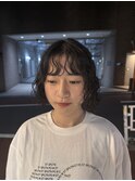 ボブパーマ［黒髪/前髪パーマ/ミニボブ］