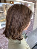 カーキグレーONハイライト/【帯山/長嶺/髪質改善/縮毛矯正】