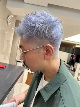 ピークアブー ワン(PEEK-A-BOO ONE) ダブルカラーアイスブルーハイトーンメンズショートメンズヘア