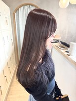 ロンドアジュール 横浜(Lond azur) ミディアムレイヤーカット/チャコールグレー/顔周り/前髪/横浜