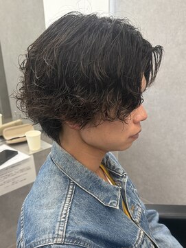 リオールバイニアウ(RE:ALL by Niau) メンズ前上がりセンターパートウルフパーマスパイラルパーマ太田