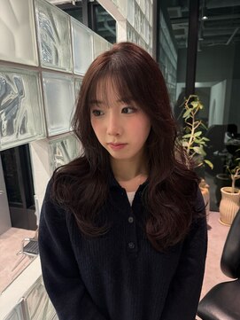 透明感カラー/くびれ巻き/大人艶カラー