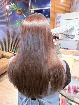 ハイブリッド縮毛矯正＋イルミナカラー