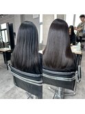 縮毛矯正で乾かすだけで纏まる美髪へ！　