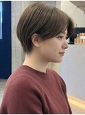 大人ボブ/ダークグレー/髪質改善/白髪ぼかし/ショートカット登戸