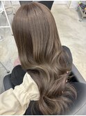 ◎大人韓国風レイヤーカット×ブリーチなしベージュ