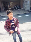 【硬髪メンズ】男子小学生・男子中学生！キツめのアシメ