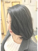 パティオンツー(PATIONN2)&nbsp;ふんわりニュアンスパーマあご下ボブスタイル【スポンテニアス】