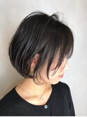 大人ボブ ミニマムボブ 黒髪 フェミニンボブ
