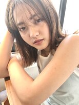 外ハネボブ×アッシュブラウン
