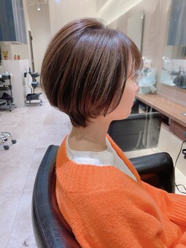 シェル 国分寺(shell) カーキアッシュ☆ショートボブ