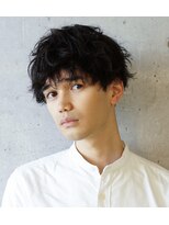 ＼ウェットヘア／マッシュヘア×くすみブルー