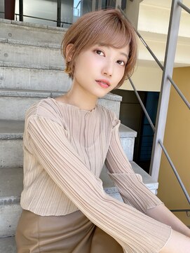 ロンド ストラーダ 心斎橋(Lond strada) ショート×ハイライト白髪ぼかし×シルキーベージュ[心斎橋]