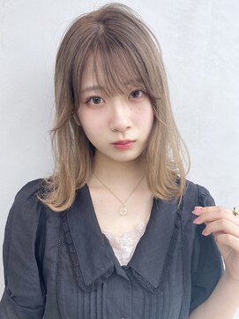 アイティーバイアルバム 八王子店(IT by ALBUM) 外ハネロブ_くびれヘアツートンカラーアースカラー_7909