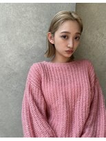 切りっぱなしボブ　小顔顔周りカット