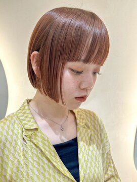 ヒビヲ(HIBIO) ショートボブダブルカラーハイトーンハイライトケアブリーチ韓国