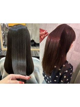 【髪質改善縮毛矯正/酸性ストレート】強い癖毛やダメージでまとまり艶が欲しい方に是非一度お試しください