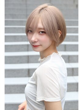 エトラ 渋谷店(etora) ★くびレイヤーボブルフネビージュ小顔ワンレンショート