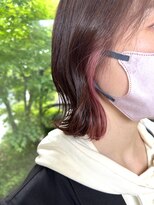 リノアバイフェリア(LINO’A by felia)&nbsp;肩上ボブにピンクイヤリングカラー◎