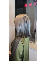 モア(more)&nbsp;デザインカラー、インナーカラー、グレー、ボブ