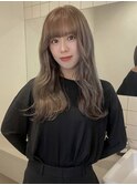 ロング　ハイトーングレージュ　ニュアンスカラー