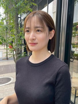 ジアン バイ ミルボン 西宮ガーデンズプラス(GIEN by milbon) ミディアムボブ/透明感カラー/ブラウンベージュ