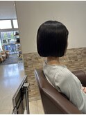 美髪/切りっぱなしボブ/バッサリカット/ブルーボブ/地毛風