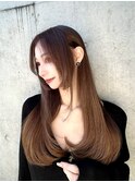 髪質改善トリートメントで叶う美髪ストレート　艶髪　前髪