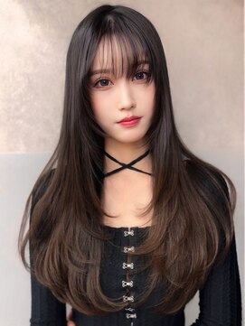 ロンド マーレ 天神大名店(Lond mare) 暗めカラー　縮毛矯正　前髪カット　美髪ストレート　レイヤー