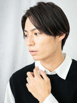 モッズヘアメン 名護大東店(mod's hair men) 20代30代ビジネス七三分けブラックツーブロックショートg名護