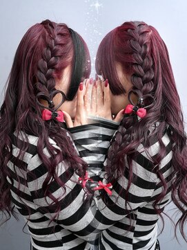 編み垂らしハートアレンジ☆推し活オタ活ヘアメイクヘアセット
