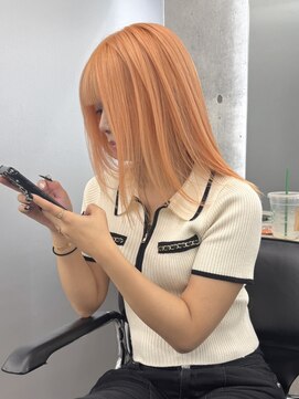 ブリーチ２回　ペールオレンジ