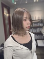 ライズ バイ レボ 柏店(RISE by REVO)&nbsp;透明感ベージュ×外ハネボブ／韓国風くびれミニボブ