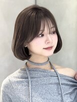 ロンドリメゾン 原宿(Lond re Maison.) ブリーチなし/髪質改善/ダークブラウン/グレーブラウン/ボブ原宿