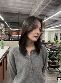 ミディアムレイヤーカットボブウルフ/10代20代/インナーカラー