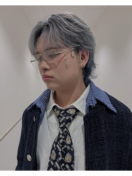 セットアップ 岡山北長瀬店(SET-UP) メンズウルフセンターパートローライトシルバーブルー